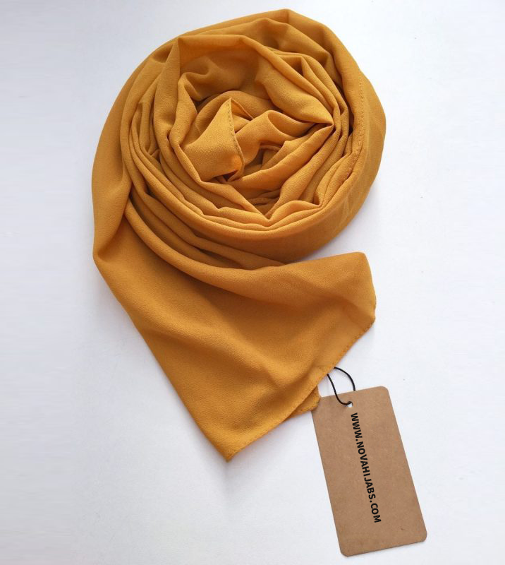 Premium Chiffon Hijab - Bright Yellow