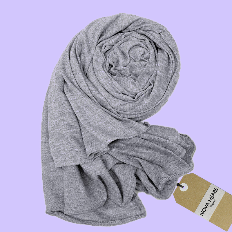 Premium Jersey Hijab - Fossil Grey