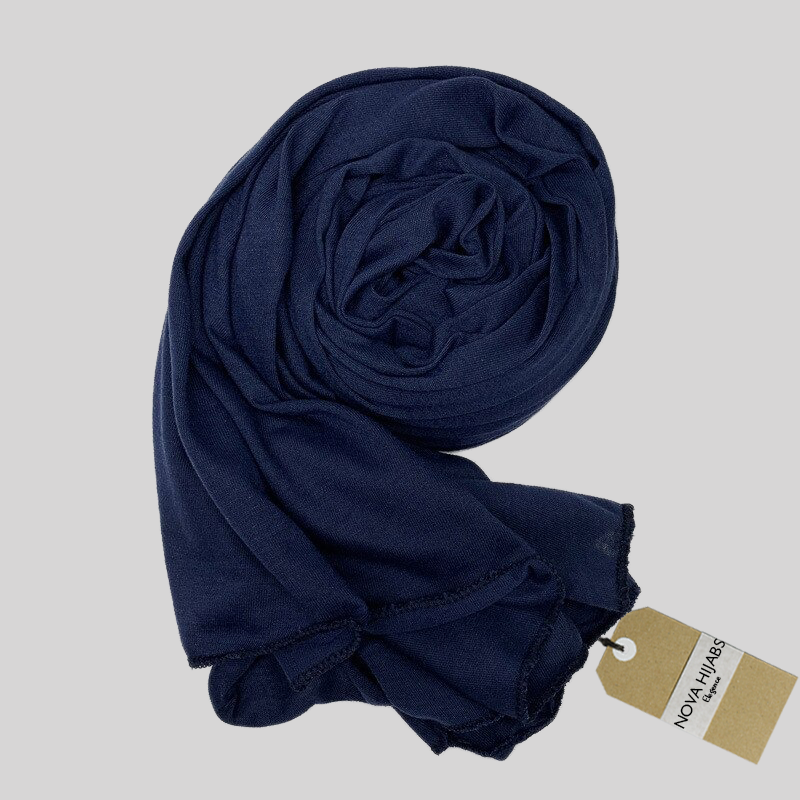 Premium Jersey Hijab - Navy Blue