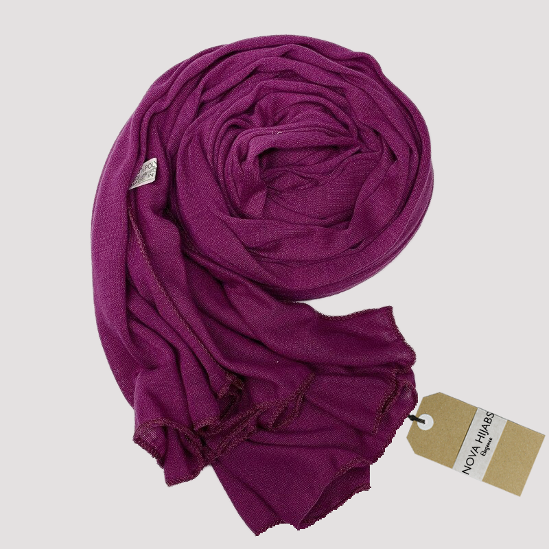 Premium Jersey Hijab - Purple Red
