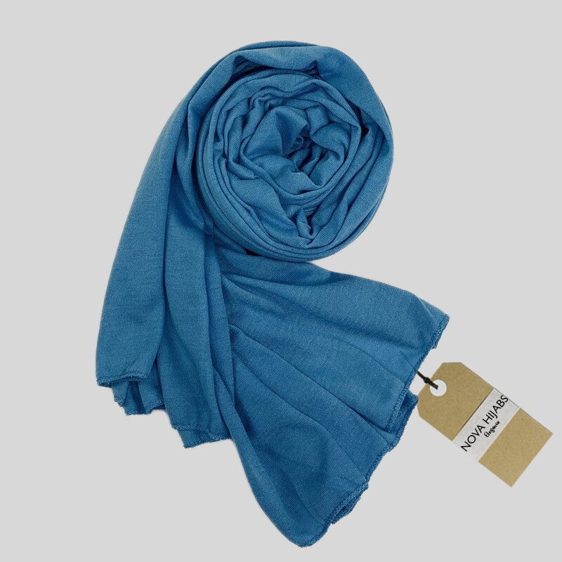 Premium Jersey Hijab - Turquoise Blue